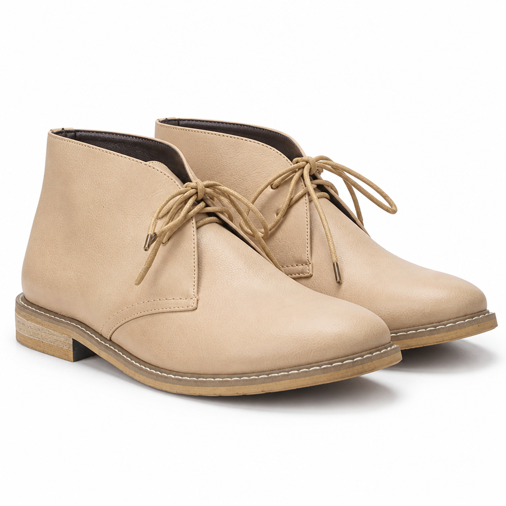 Lowell | Mens Faux Suede Chukka Boots Retro Desert Style Ankle Footwear