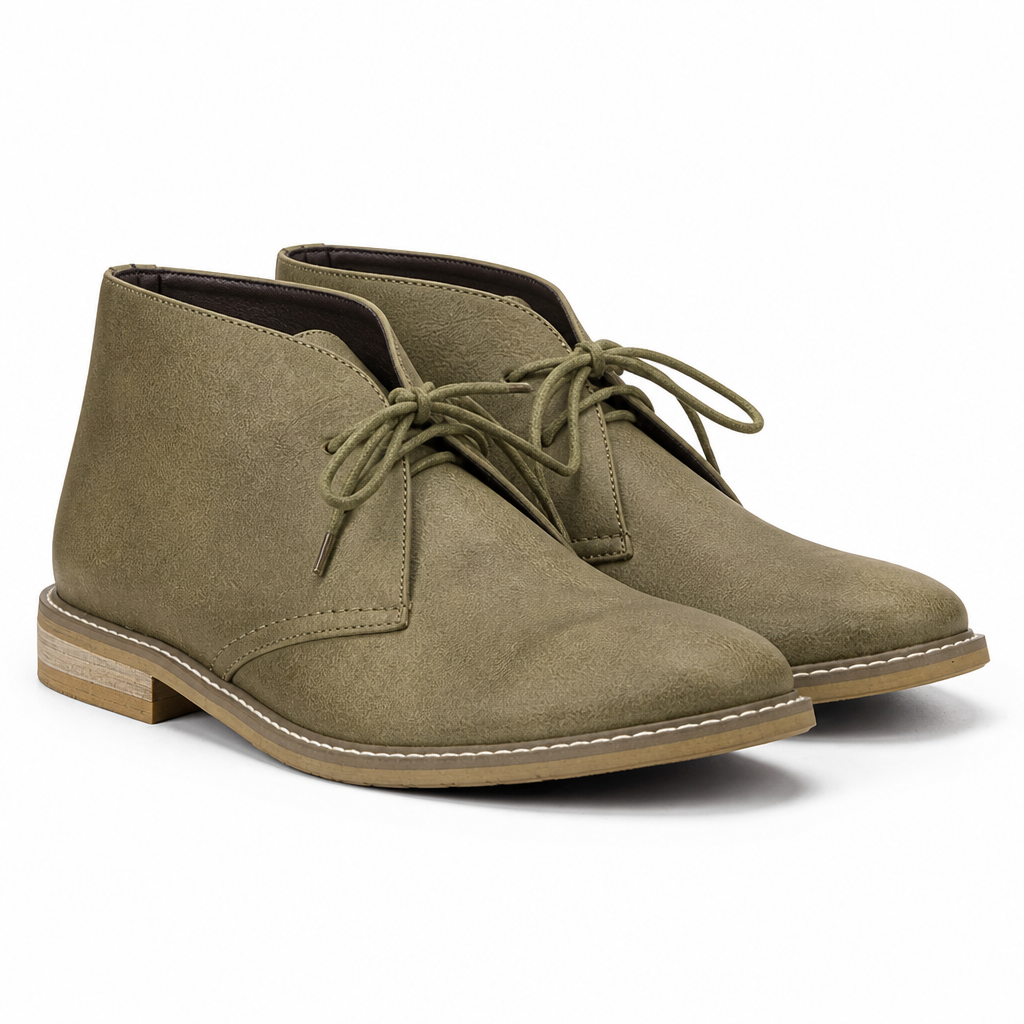 Lowell | Mens Faux Suede Chukka Boots Retro Desert Style Ankle Footwear