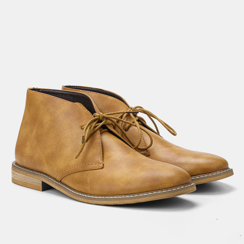 Lowell | Mens Faux Suede Chukka Boots Retro Desert Style Ankle Footwear