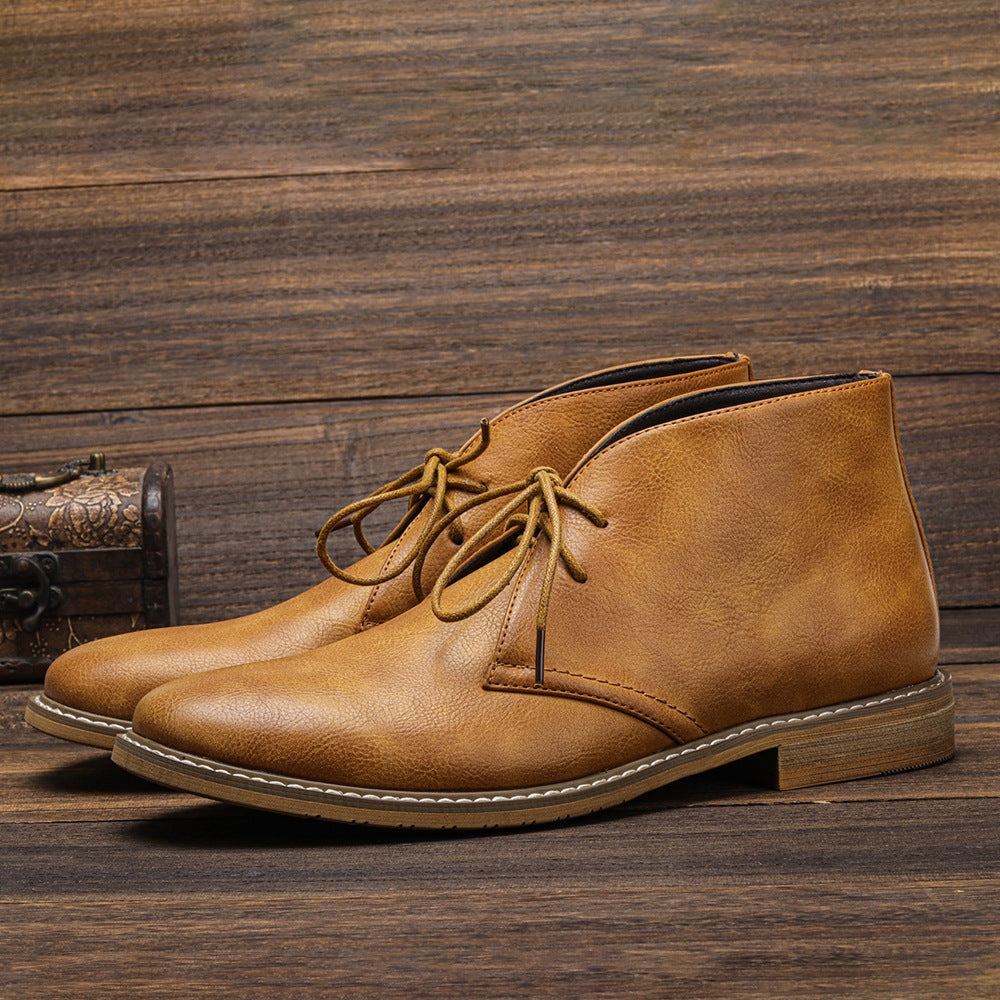 Lowell | Mens Faux Suede Chukka Boots Retro Desert Style Ankle Footwear