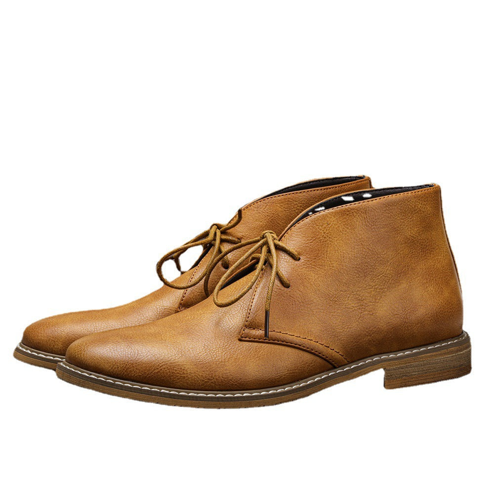 Lowell | Mens Faux Suede Chukka Boots Retro Desert Style Ankle Footwear