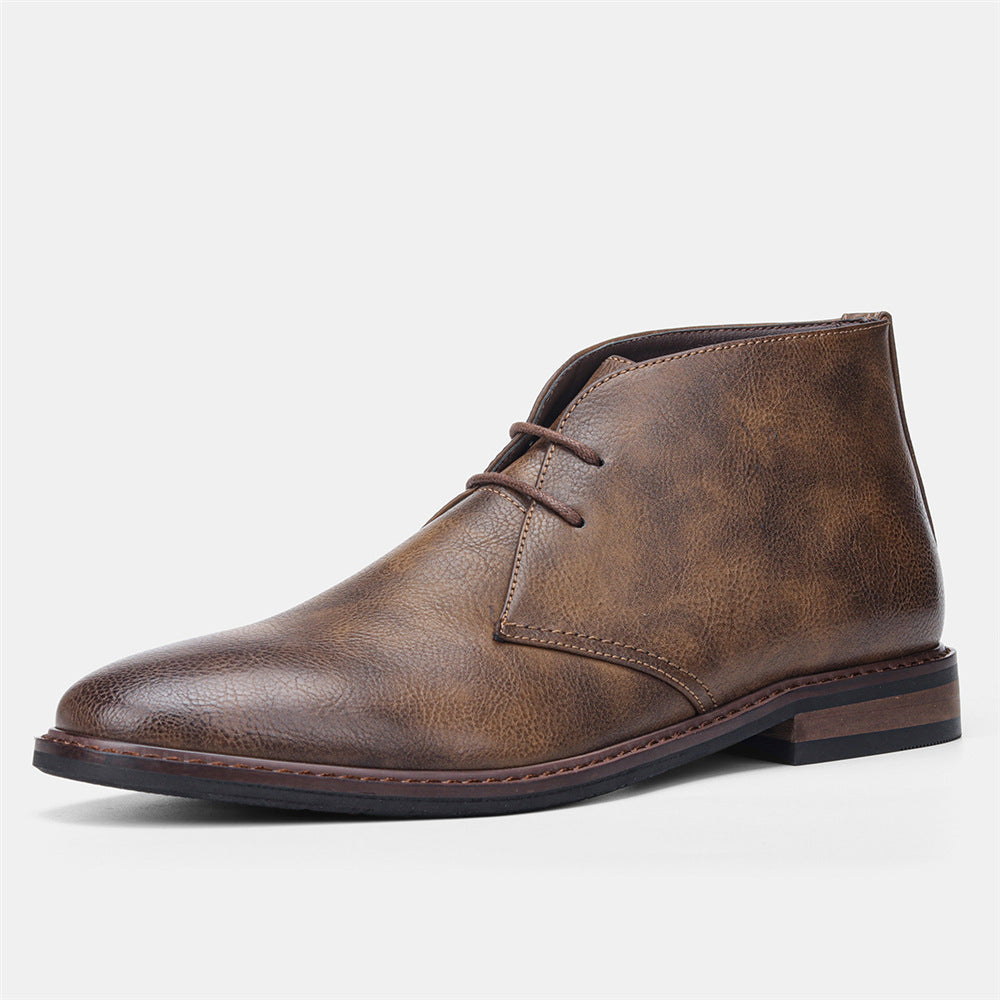 Lowell | Mens Faux Suede Chukka Boots Retro Desert Style Ankle Footwear