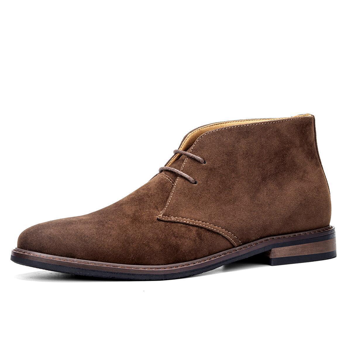 Lowell | Mens Faux Suede Chukka Boots Retro Desert Style Ankle Footwear