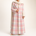 Lucia | Womens Plaid Wool Blend Warm Winter Coat, Pink