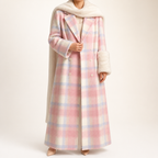Lucia | Womens Plaid Wool Blend Warm Winter Coat, Pink