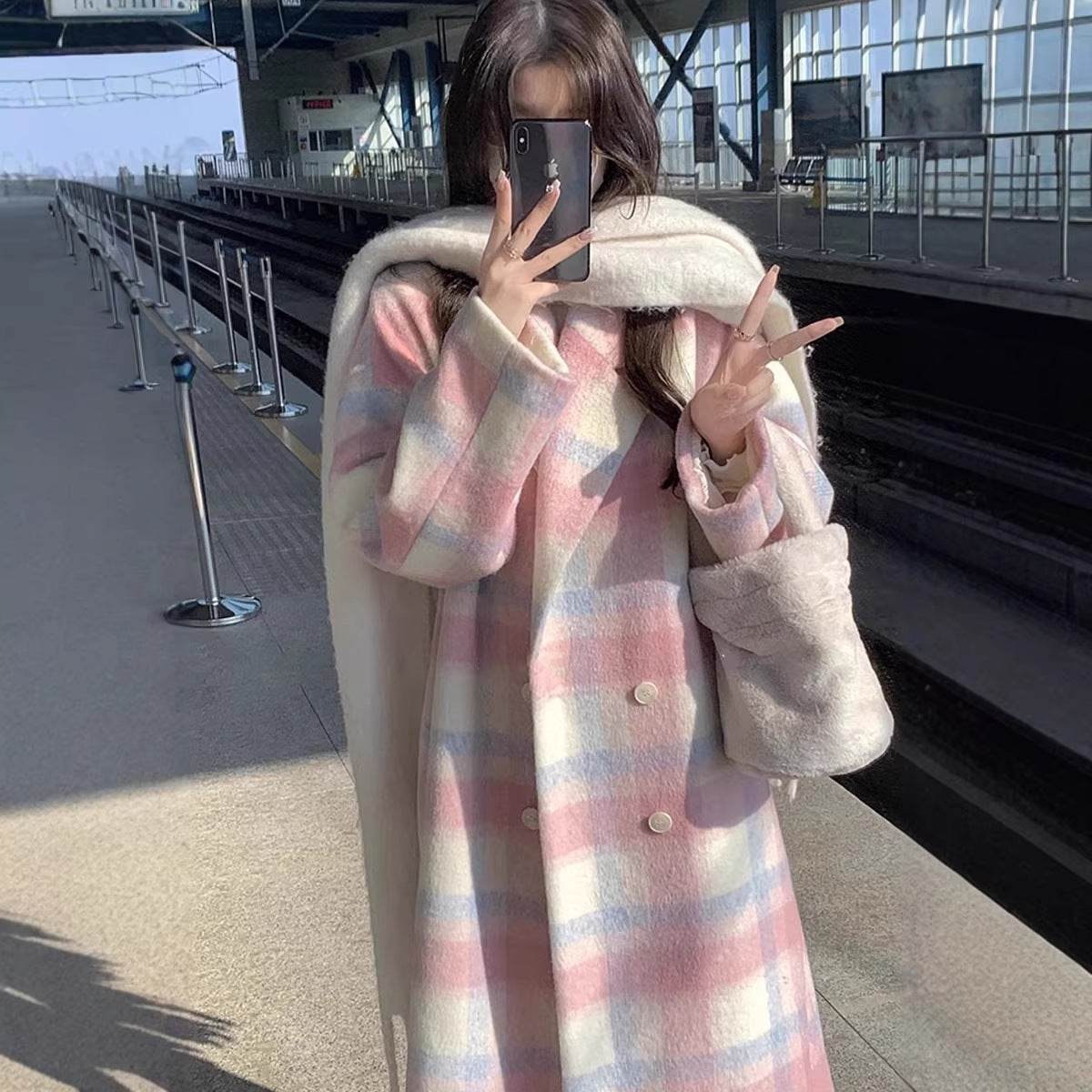 Lucia | Womens Plaid Wool Blend Warm Winter Coat