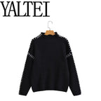 Lucienne | Womens French Style Patchwork Long Sleeve Top - 1