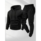 Lucius | Mens Casual Autumn Winter Long Sleeve Pullover Cotton Shirt - Black