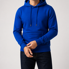 Lucius | Mens Casual Autumn Winter Long Sleeve Pullover Cotton Shirt, Blue
