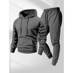 Lucius | Mens Casual Autumn Winter Long Sleeve Pullover Cotton Shirt - Dark Grey