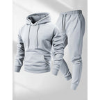 Lucius | Mens Casual Autumn Winter Long Sleeve Pullover Cotton Shirt - Light Grey