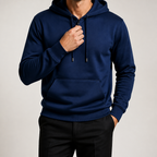 Lucius | Mens Casual Autumn Winter Long Sleeve Pullover Cotton Shirt, Navy