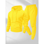 Lucius | Mens Casual Autumn Winter Long Sleeve Pullover Cotton Shirt - Yellow