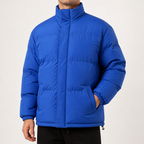 Ludovic | Mens Winter Thickened Padded Wool Lined Warm Jacket, Blue