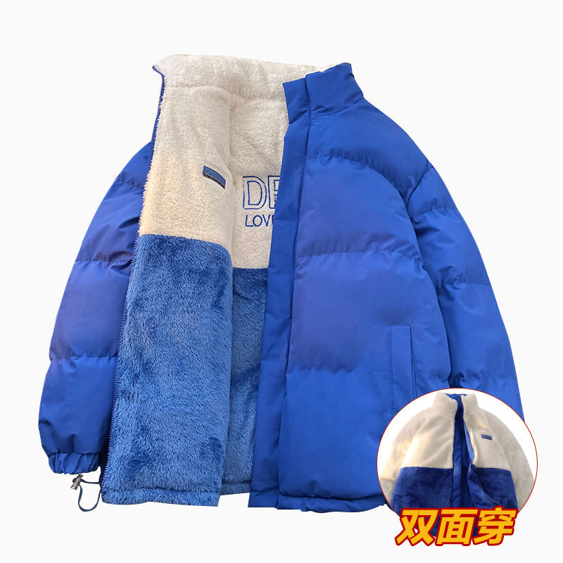 Ludovic | Mens Winter Thickened Padded Wool Lined Warm Jacket - Blue