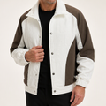 Luther | Mens Slim Fit Casual Lapel Contrast Stitching Jacket, White