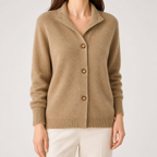 Maddie | Womens Long Knit Cardigan Coat Loose Retro Sweater Jacket, Camel
