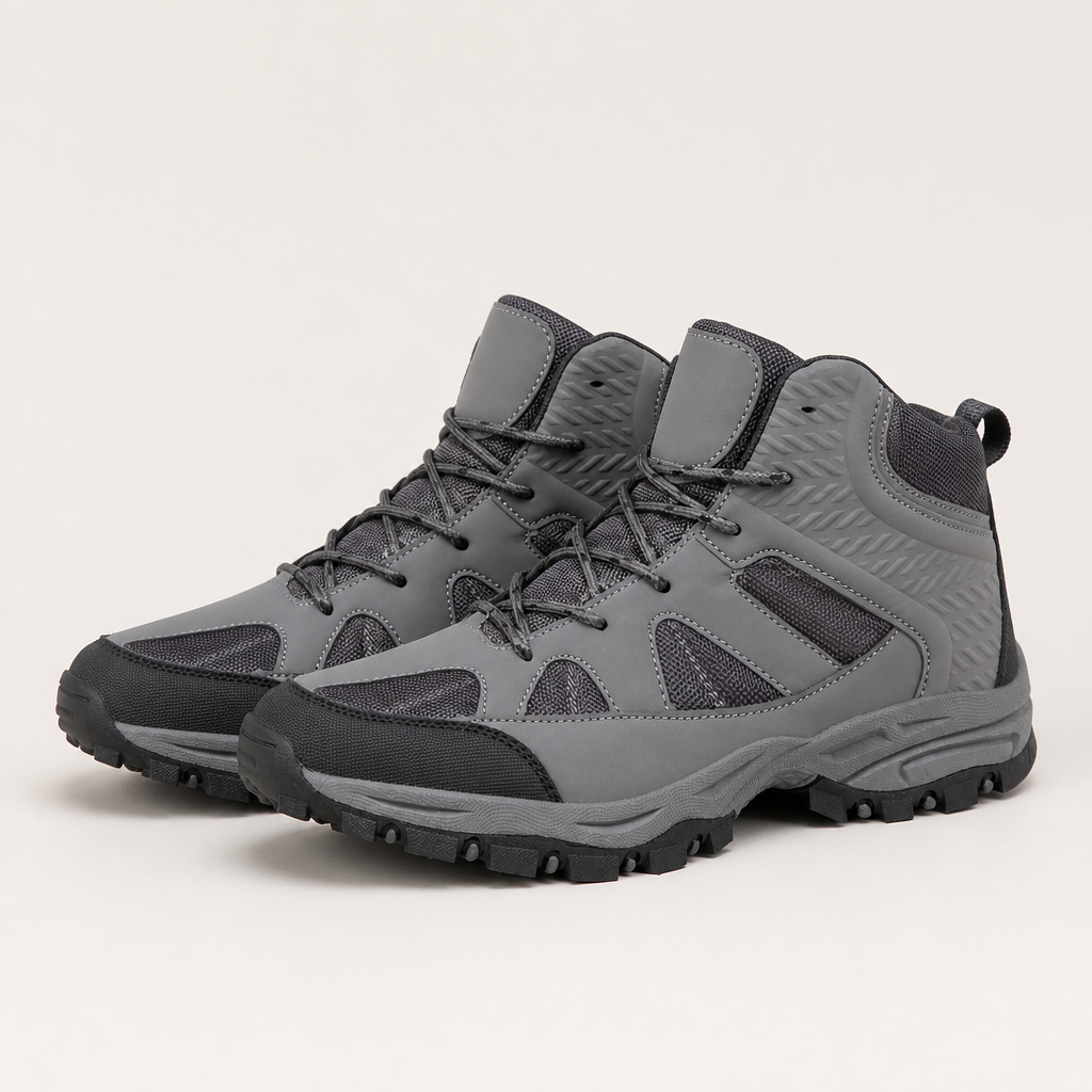Madeleine | Womens High Top Walking Hiking Boots, Grey