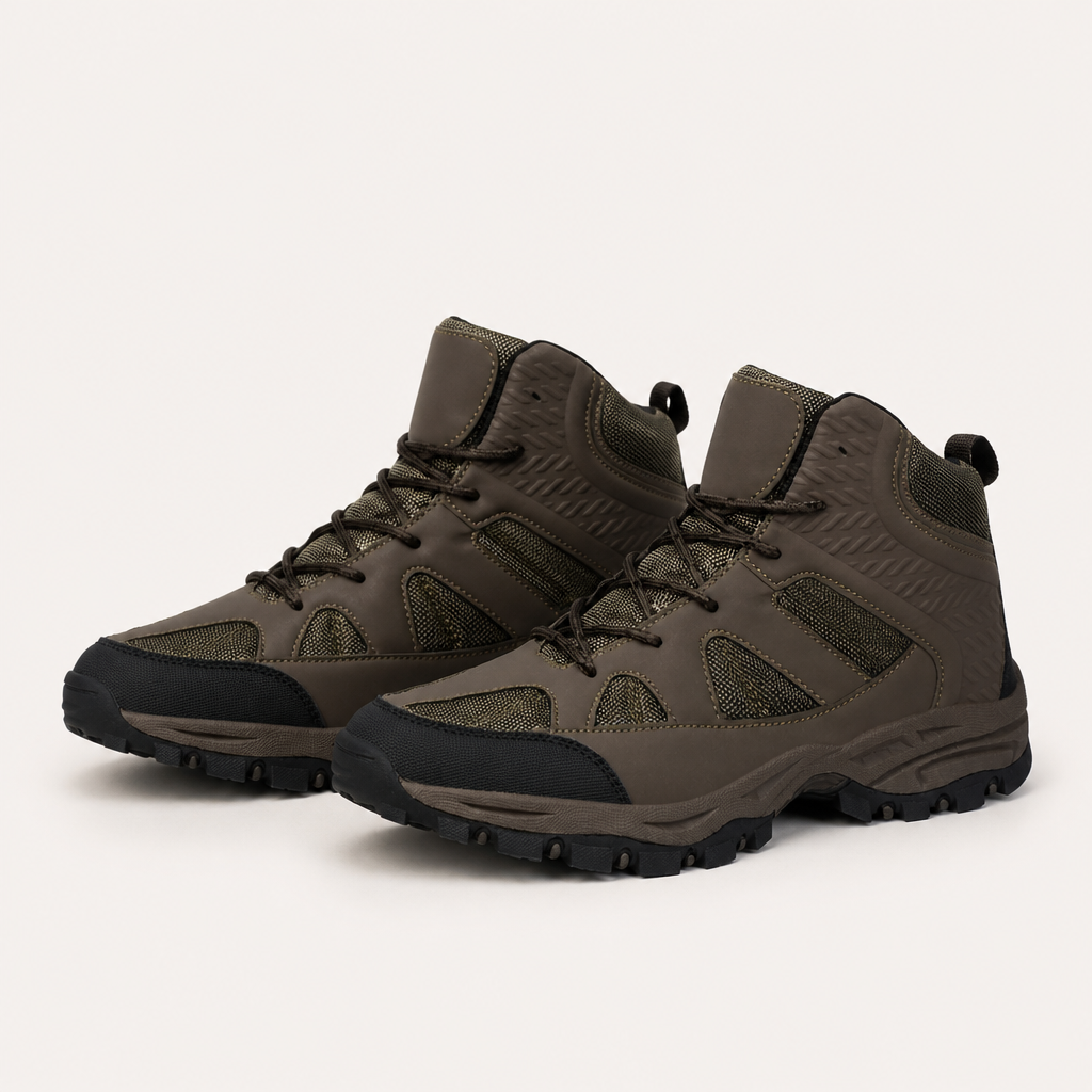 Madeleine | Womens High Top Walking Hiking Boots, Brown