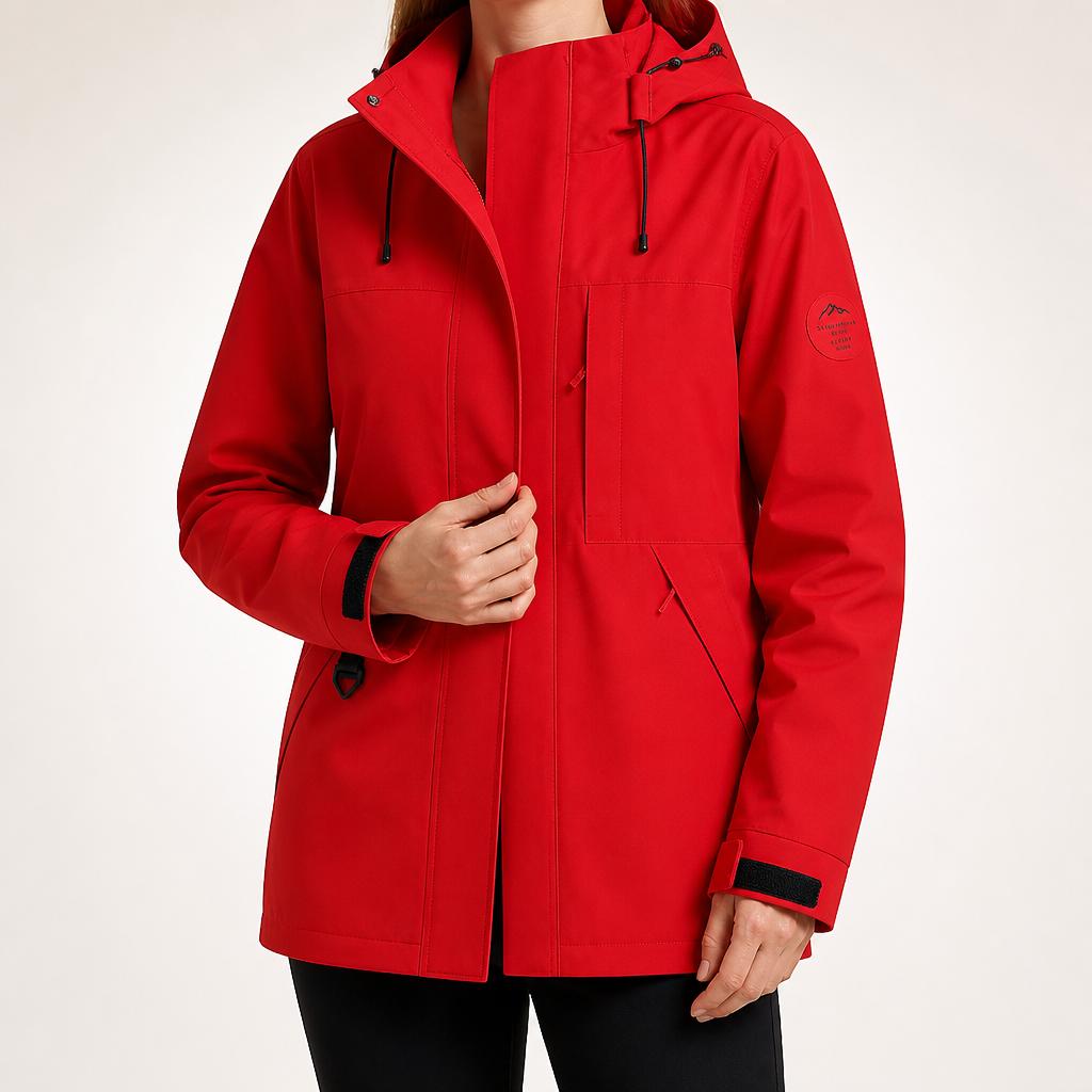Madge | Womens Ski Jacket Waterproof Windproof 3-in-1 Hooded Winter Coat, Red 2