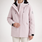 Madge | Womens Ski Jacket Waterproof Windproof 3-in-1 Hooded Winter Coat, Pink