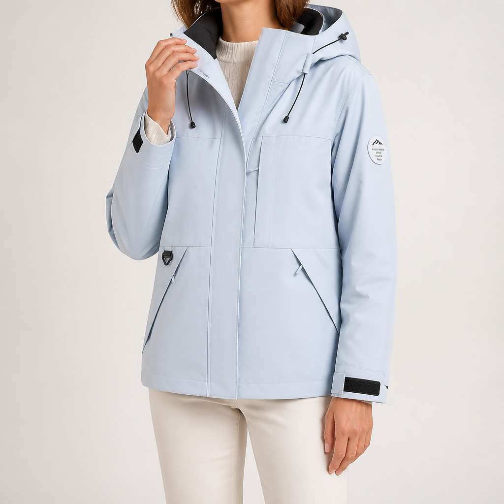 Madge | Womens Ski Jacket Waterproof Windproof 3-in-1 Hooded Winter Coat, Blue