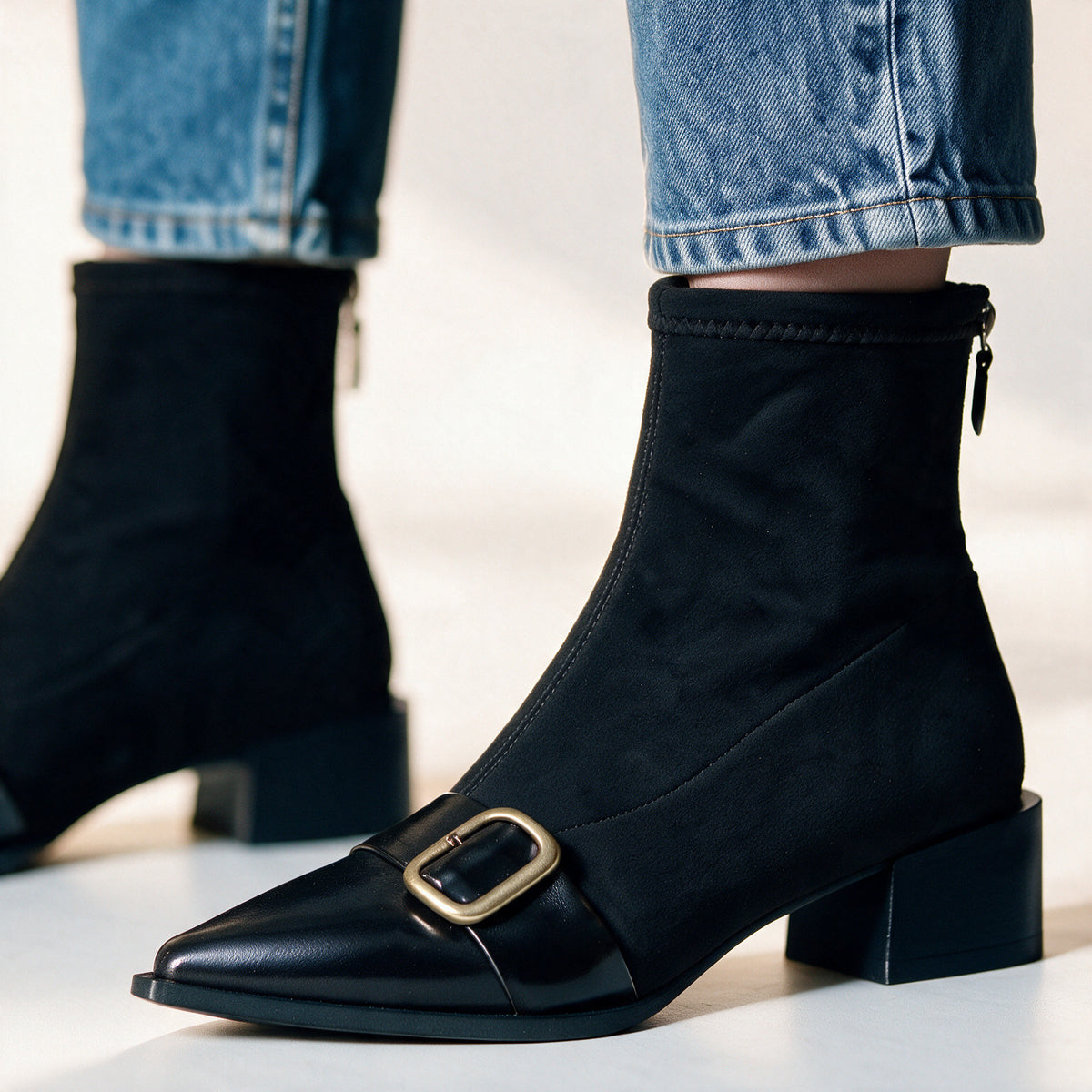 Bridget Buckle Ankle Boots