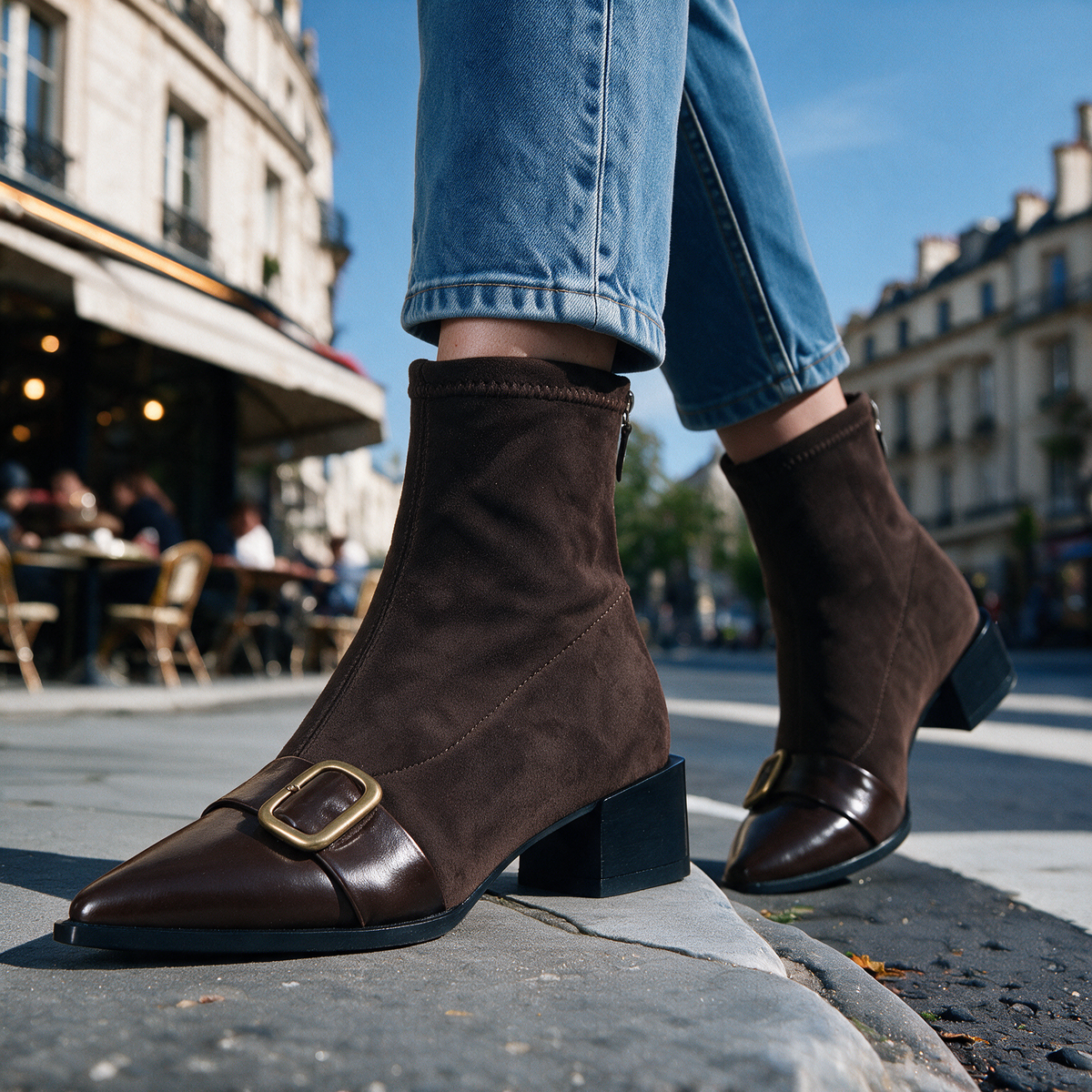 Bridget Buckle Ankle Boots