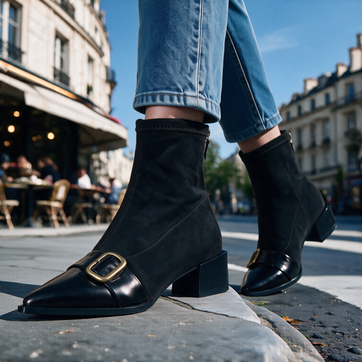 Bridget Buckle Ankle Boots