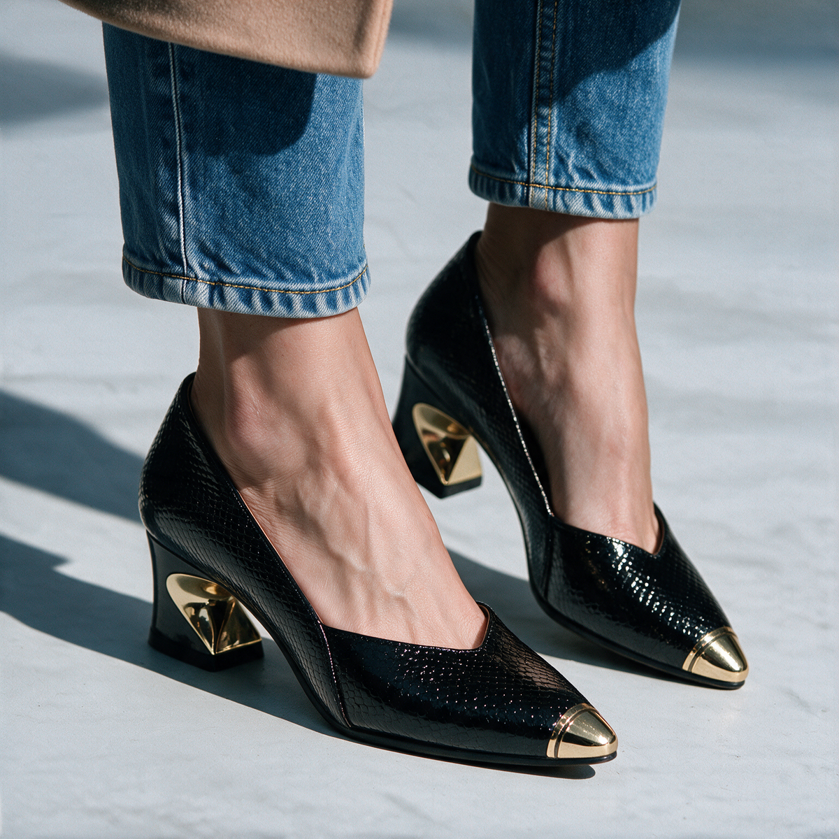 Olivia Laurent Sculpted Pumps