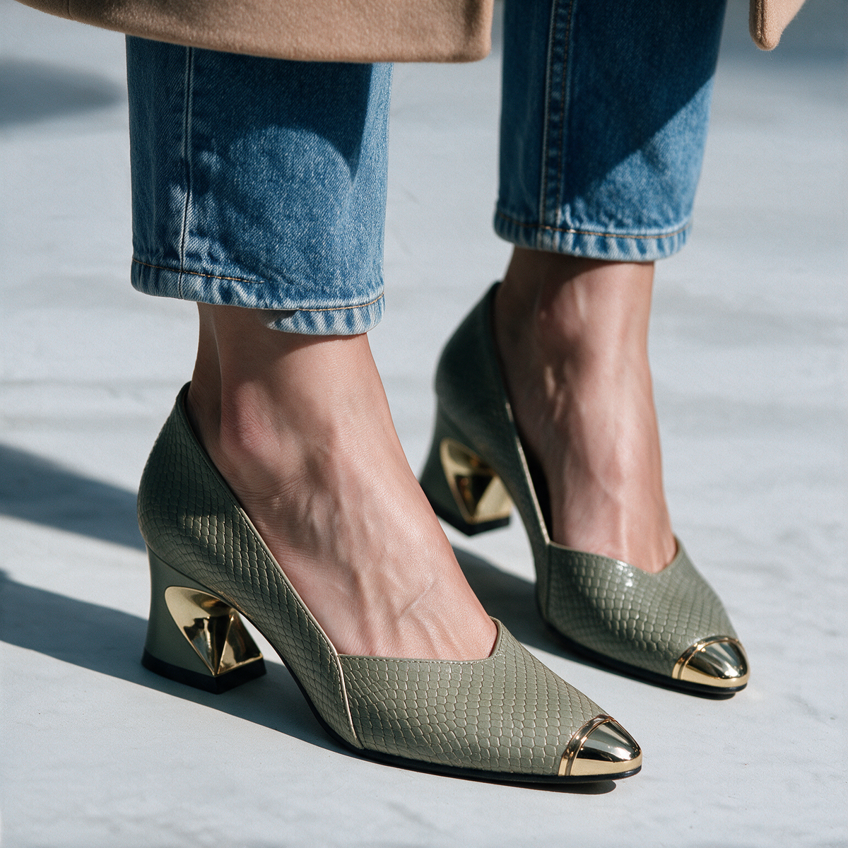 Olivia Laurent Sculpted Pumps