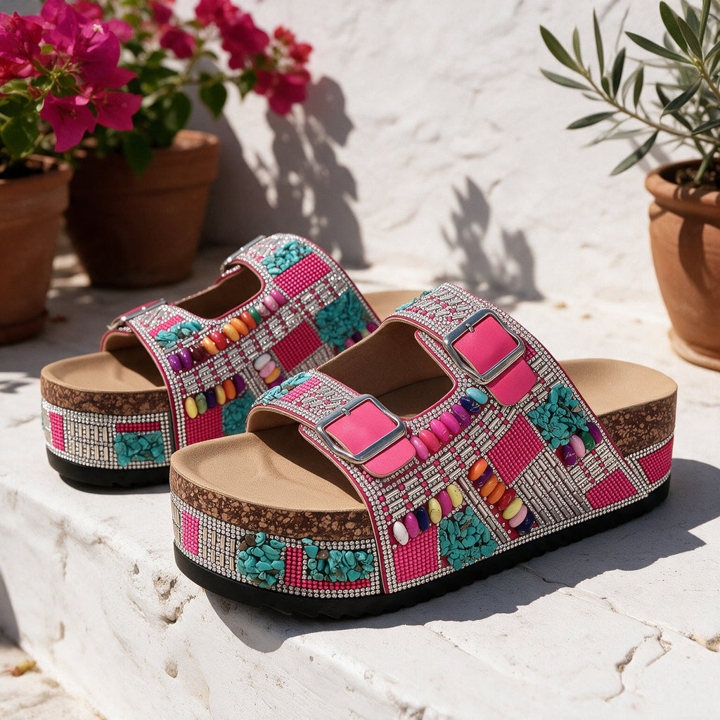 Mirabel Cushioned Cork Sandals