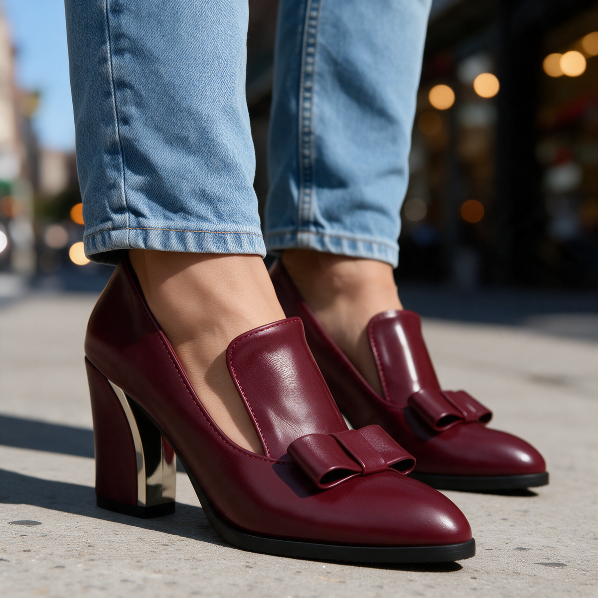 Beatrice | Womens Pointed Toe Bow Heels