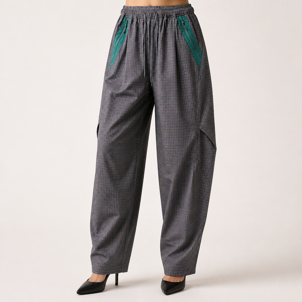 Marcie | Womens High Waisted Wide Leg Casual Pants, Purple 2