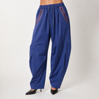 Marcie | Womens High Waisted Wide Leg Casual Pants, Blue