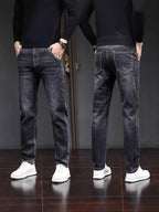 Marcus | Mens Stretch Straight Tapered Jeans