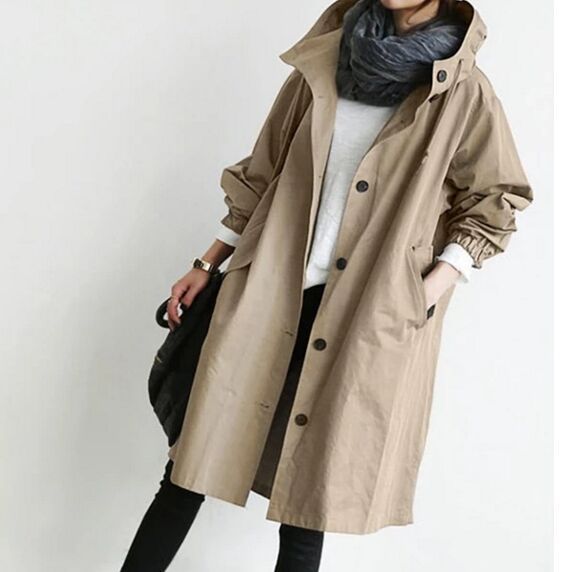 Margaux | Womens Belted Double Breasted Wool Trench Coat - 8