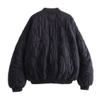 Margot | Womens Quilted Washed Cotton Padded Winter Bomber Jacket