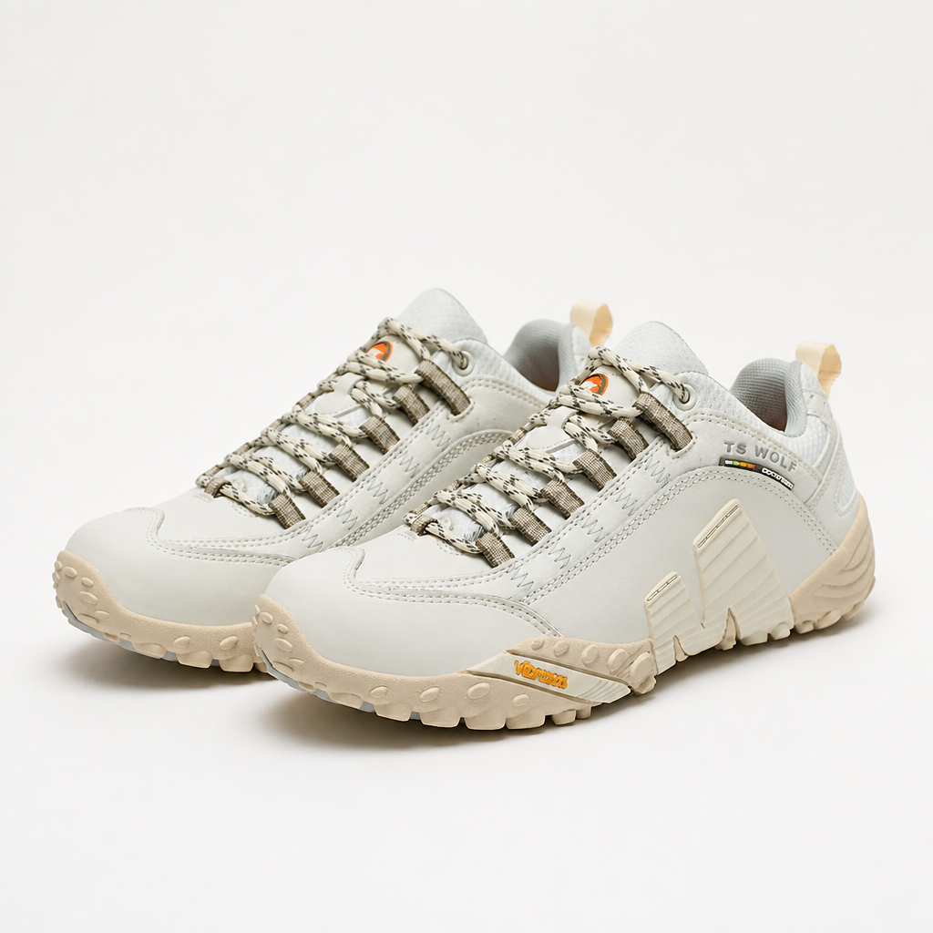 Maria | Womens Non Slip Outdoor Walking Hiking Shoes, Beige