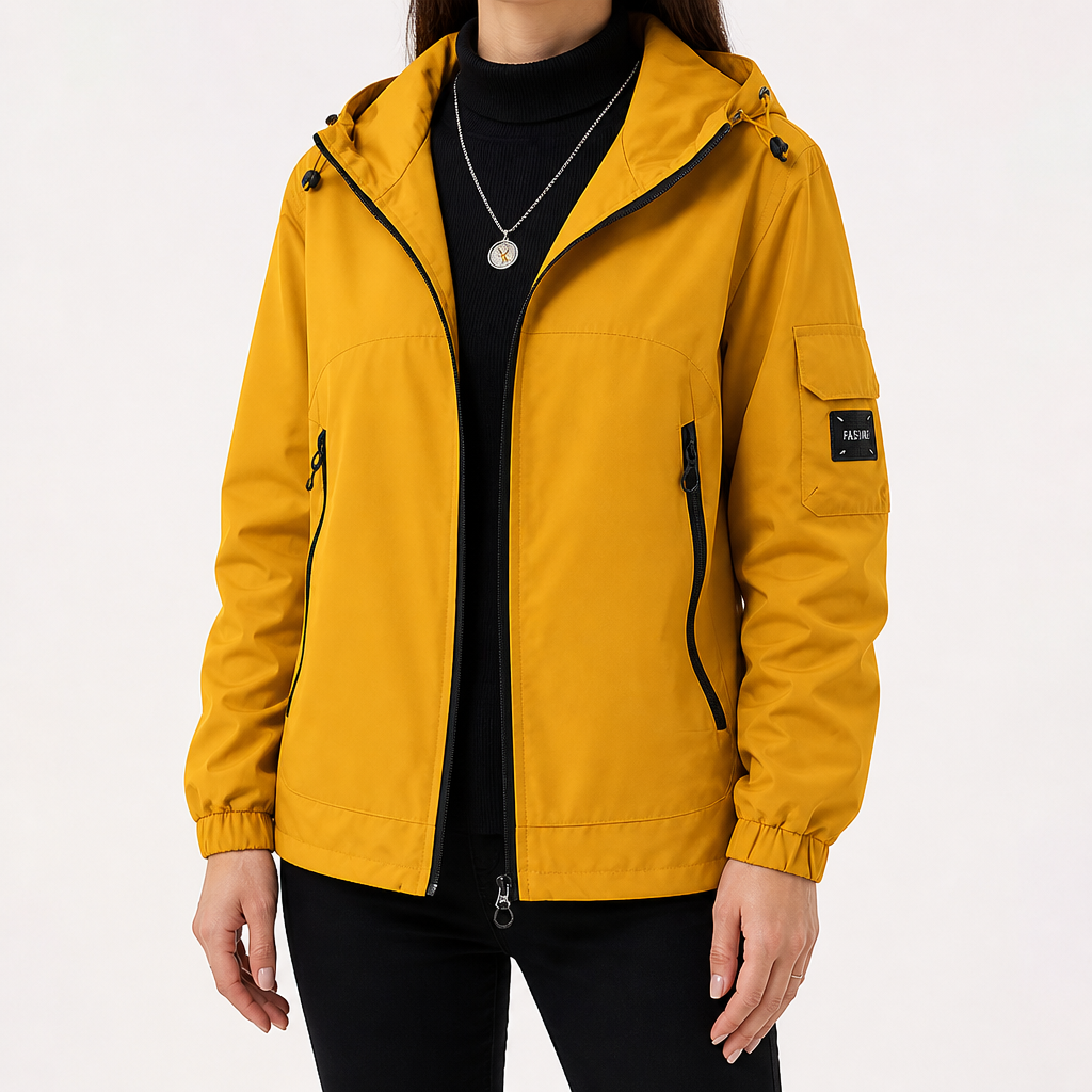 Mariah | Womens Waterproof Windproof Hooded Softshell Jacket, Yellow