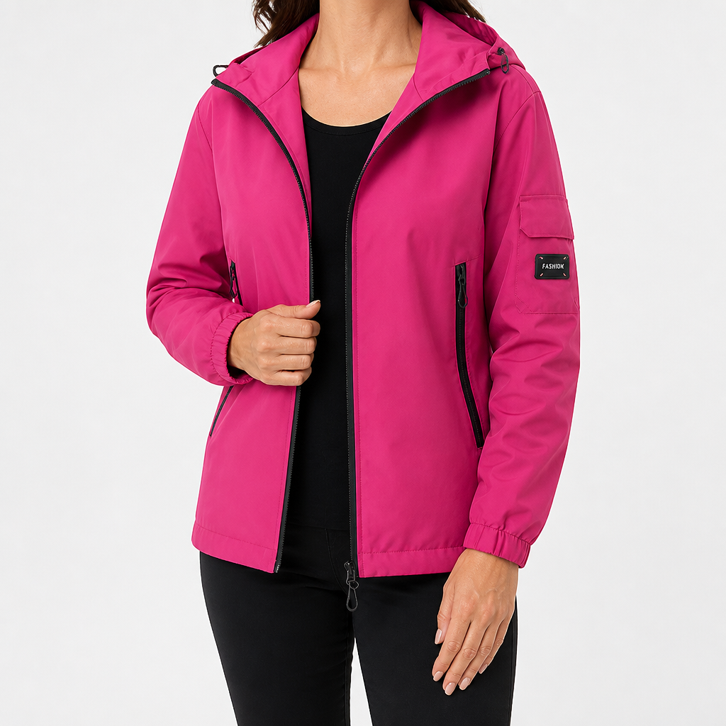 Mariah | Womens Waterproof Windproof Hooded Softshell Jacket, Red