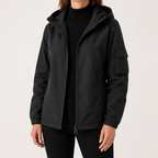 Mariah | Womens Waterproof Windproof Hooded Softshell Jacket, Black