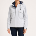 Mariah | Womens Waterproof Windproof Hooded Softshell Jacket, Grey