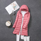 Marianne | Womens Long Puffer Coat Hooded Longline Lightweight Jacket