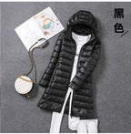 Marianne | Womens Long Puffer Coat Hooded Longline Lightweight Jacket
