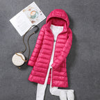 Marianne | Womens Long Puffer Coat Hooded Longline Lightweight Jacket