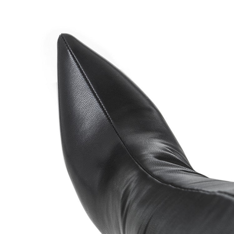 Marjorie | Womens Knee High Boots Leather Pointed Toe Heeled Long Footwear