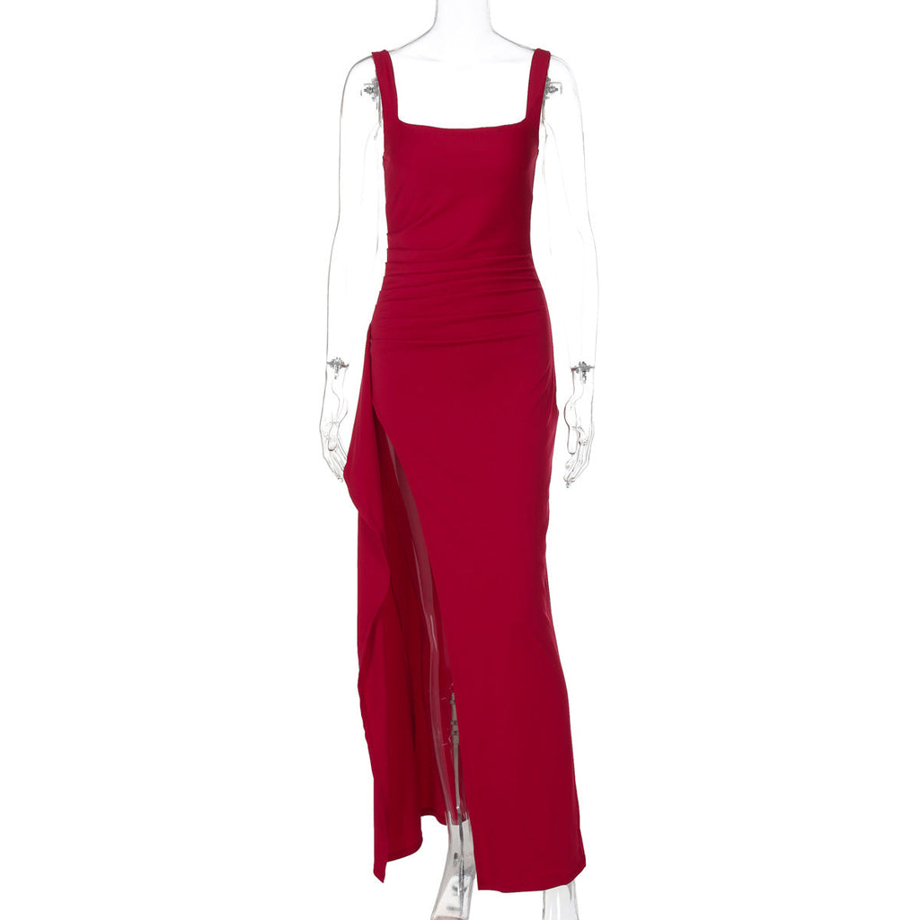 Marla | Womens Wedding Guest Strapless Backless High Slit Maxi Dress