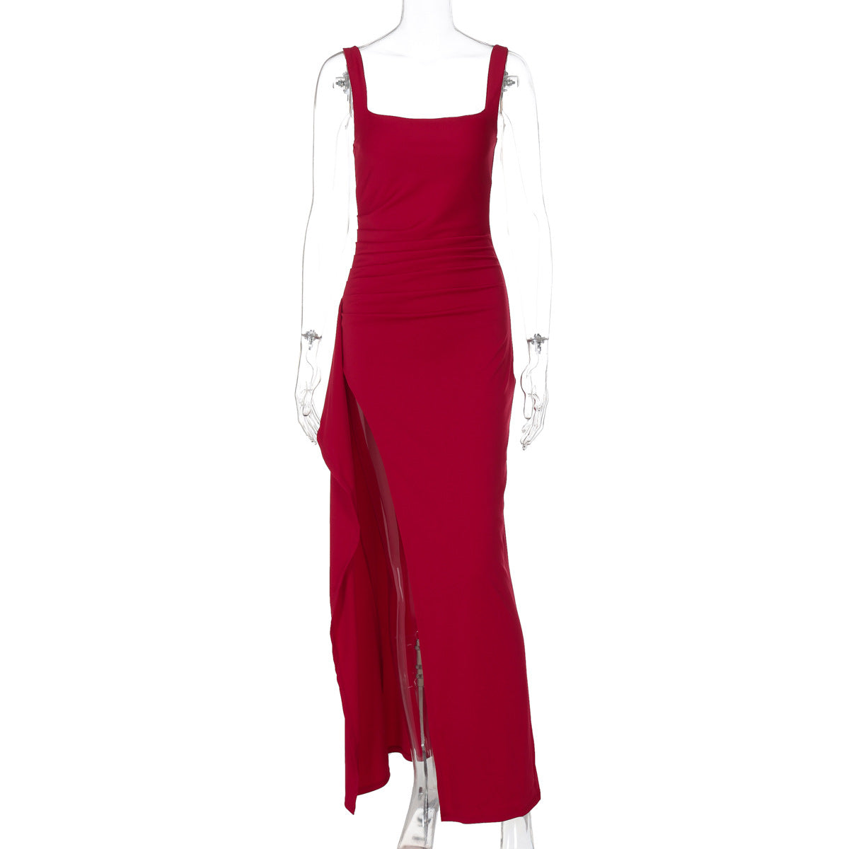 Marla | Womens Wedding Guest Strapless Backless High Slit Maxi Dress