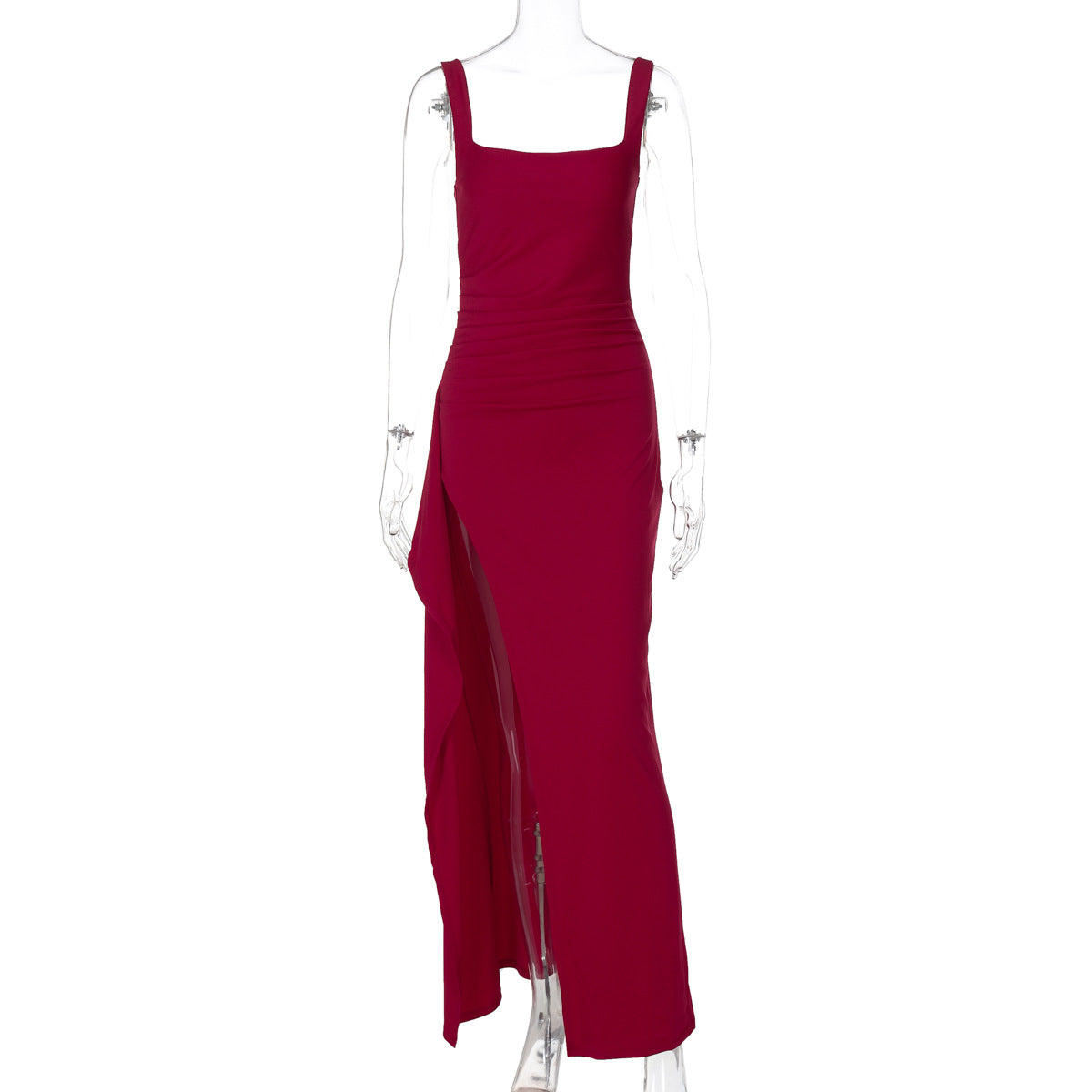 Marla | Womens Wedding Guest Strapless Backless High Slit Maxi Dress